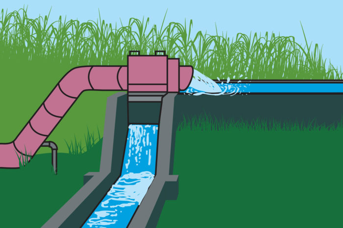 Hydrological balance in supply and demand of water for irrigation in a productive unit