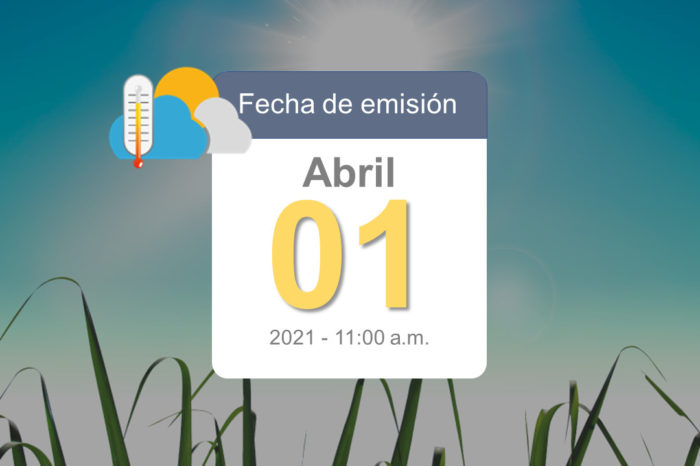 Pronóstico de lluvias semanal, 1-abr a 7 abr de 2021