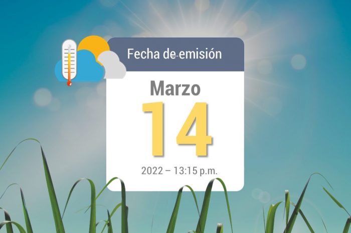 Pronóstico del tiempo, 14 marz-2022