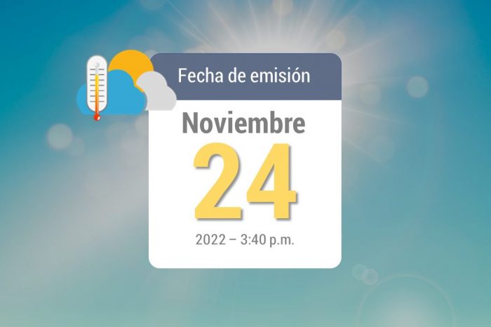 Pronóstico de lluvias semanal, noviembre 25 a diciembre 1 de 2022
